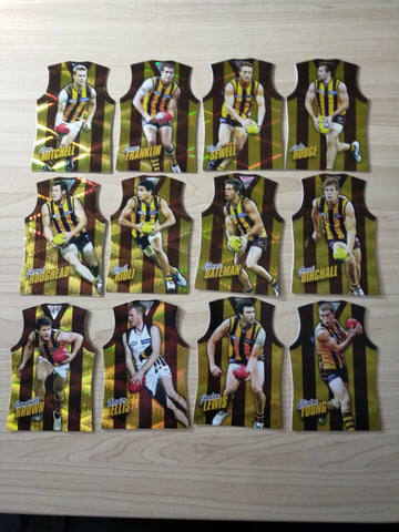 2010 Select Champions Jersey Die Cut Hawthorn Team Set Of 12 Cards