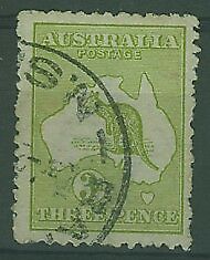 Australia SG 5dw 3d Kangaroo animal map inverted 1st Watermark variety error