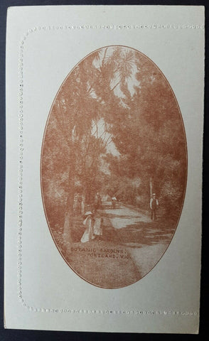 Australia Letter card 1d Kangaroo Portland Botanic Gardens Vic Mint LC-14 -15 C