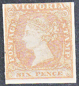 Victoria Australian States SG 32a 6d Dull orange Mint