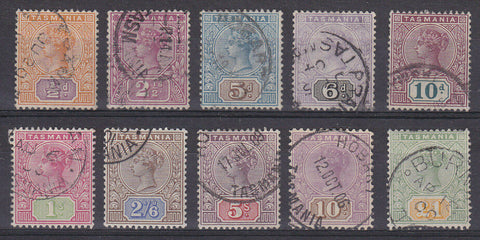 Tasmania Australian States SG 216/25 Tablets Set of 10 Used