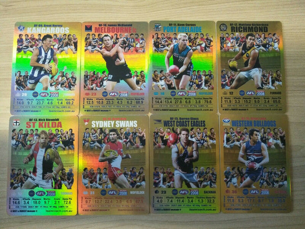 2008 Teamcoach Gold Best and Fairest Wildcard Complete Set of 16 Cards