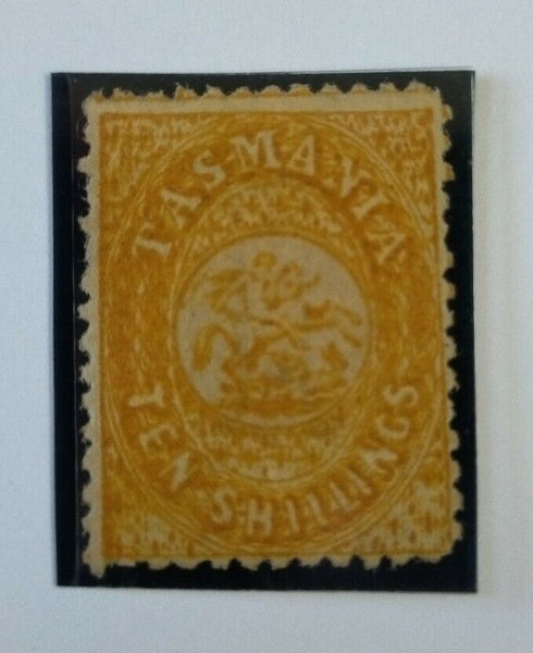 Tasmania Australian States SG F16 10/- St George & Dragon scouts postal fiscal M