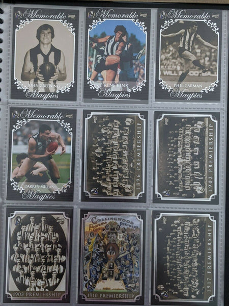 Collingwood AFL Hall Of Fame Card Collection (110)+ 9 Signatures Limited 66/250