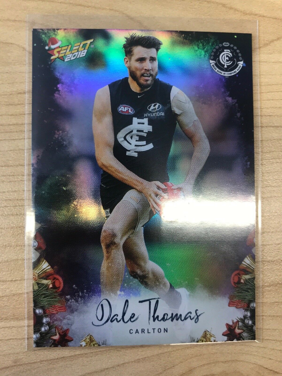 AFL 2018 Select Christmas Holofoil Card X36 - Carlton Blues, Dale Thomas