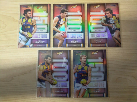 2016 Select Milestones West Coast Team Set Of 5 Cards