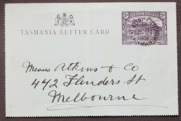Tasmania Australian States 2d Scenic Letter Card Tasmania Mine Beaconsfield U