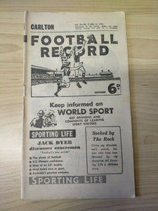 VFL 1956 May 12 Football Record Carlton v Collingwood