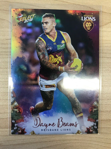 AFL 2018 Select Christmas Holofoil Card X14   - Brisbane Lions, Dayne Beams
