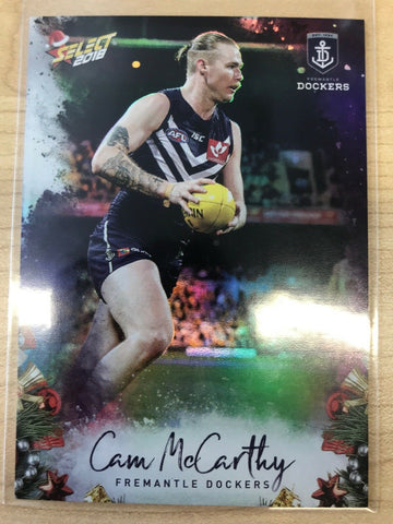 AFL 2018 Select Christmas Holofoil Card X67 - Fremantle, Cam McCarthy