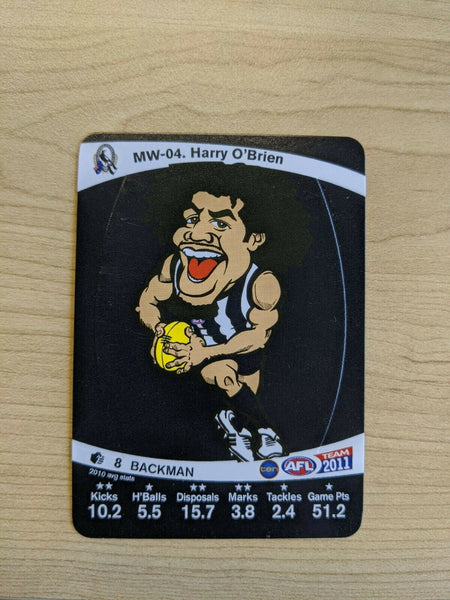 2011 Teamcoach Magic Wildcard Printing Error Harry O'Brien Magpies