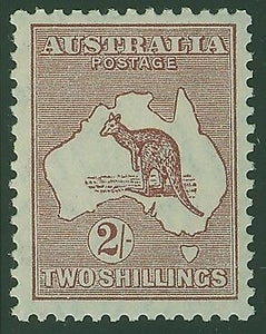 Australia SG 110 2/- Maroon Kangaroo Small Multiple Watermark MUH