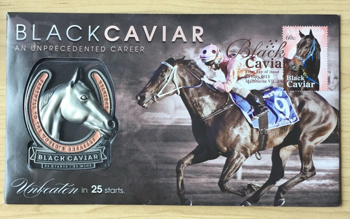 2013 Australian  Black Caviar 25 Wins Medallion PNC 1st Day Issue