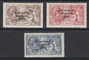 Ireland overprinted on GB, 2/6, 5/- and 10/- Seahorses SG 86-8 MLH