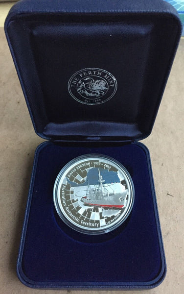 2007 Australian Antarctic Territory $1 Davis Station 1oz Silver Proof Coin