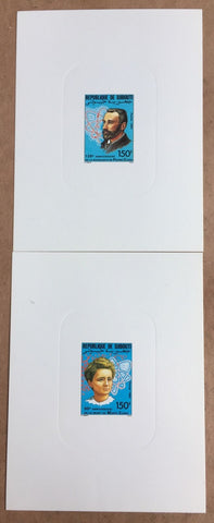 Djibouti 1984 150f. Marie Currie & 150f. Pierre Currie Deluxe Proofs (2) SG939/