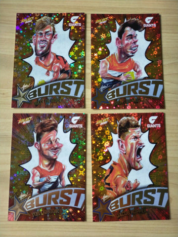 2020 Select Footy Stars Explosion Starburst Team Set GWS Giants
