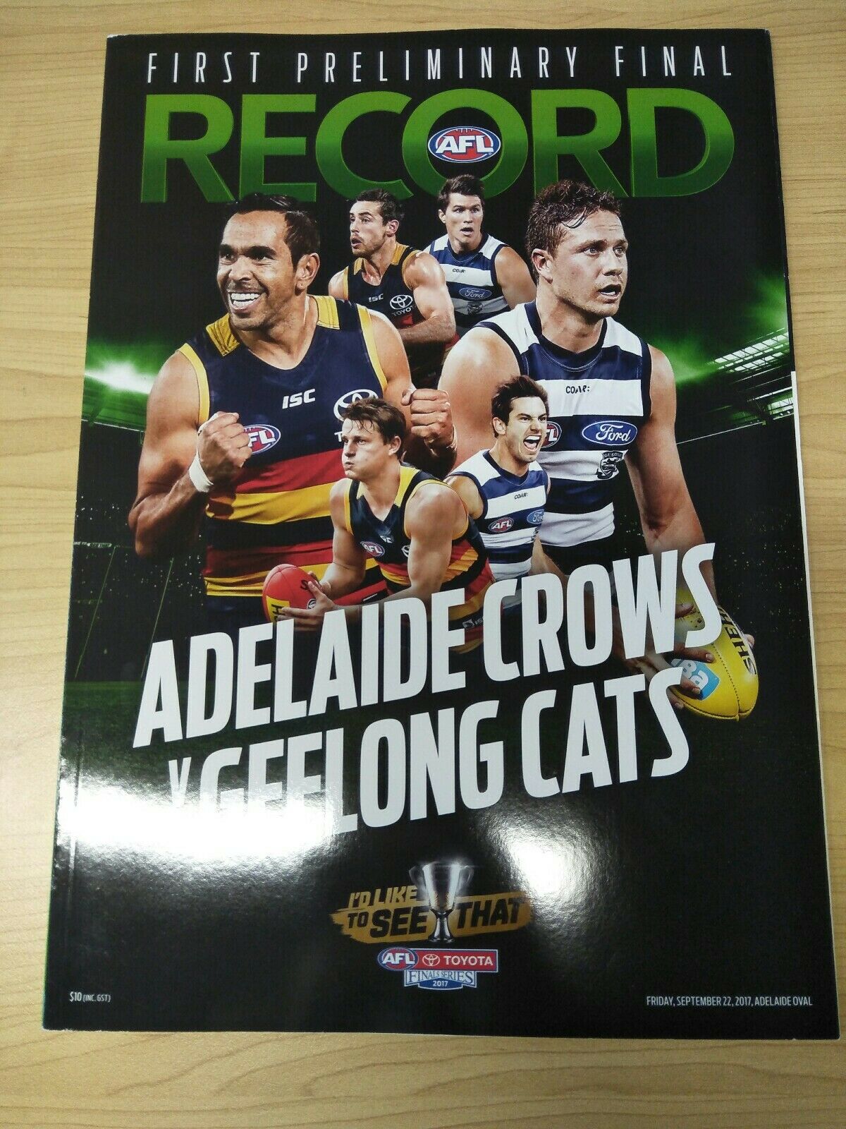 2017 AFL Football Record 1st Preliminary Final Adelaide v Geelong