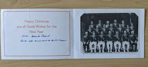 Cricket 1970-71 MCC Marylebone Cricket Club Tour of Australia & New Zealand. Christmas card & Team Photo