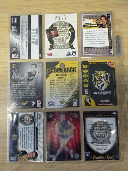 Lot Of Select Richmond Football Cards + Hand Signed Jake King 1995-2013