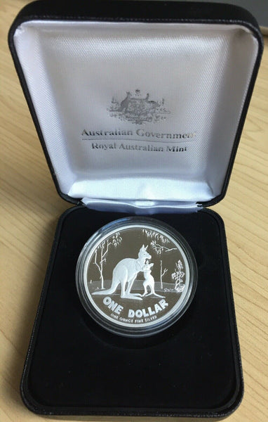 Australia 2007 Royal Australian Mint $1 Kangaroo Rolf Harris design Ounce Silver Proof