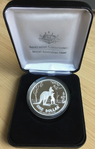 Australia 2007 Royal Australian Mint $1 Kangaroo Rolf Harris design Ounce Silver Proof