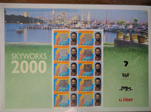 Australia Post - Skyworks 2000 Personalised Stamp Sheet and Proof