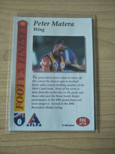 1995 Select Footy's Finest Peter Matera West Coast Eagles