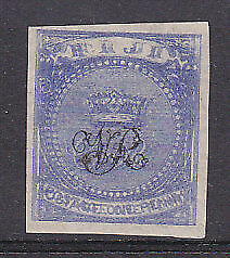 Fiji Pacific Islands SG 28 1d grey-blue imperf double print error mint