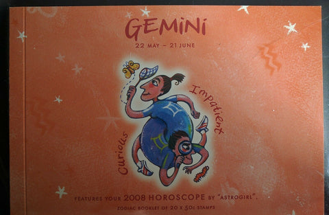 Australia Zodiac Gemini Prestige Stamp Booklet PB147 stars constellations