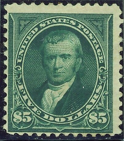 USA Scott# 278 $5 dark green Marshall MH