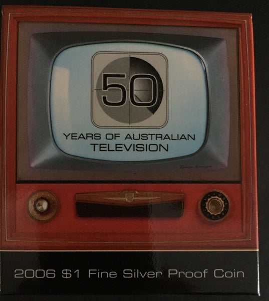 Australia 2006 Royal Australian Mint $1 Television Silver Proof Coin