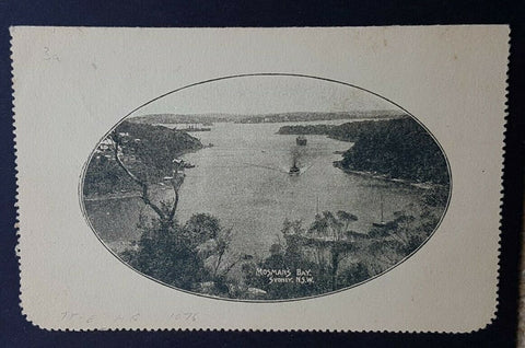 Australia Letter Card 1d full face KGV Mosman Bay Sydney Captain Cook LC8-78A