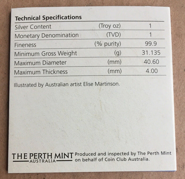 Tuvalu 2012 Perth Mint Coloured One Ounce Siberian Tiger Silver Proof Coin