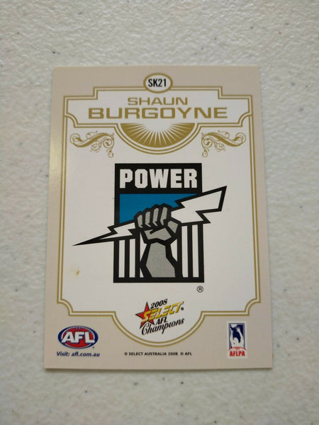 2008 Select AFL Champions Sketch Card Shaun Burgoyne Port Adelaide