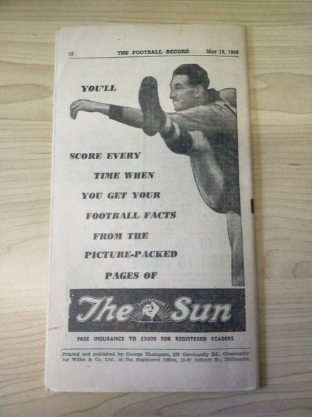 VFL 1956 May 19 Football Record Collingwood v Geelong