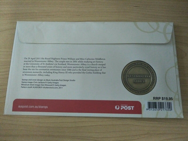 2011 PNC Australia Royal Wedding Prince William and Kate Middleton 1st Day Cover