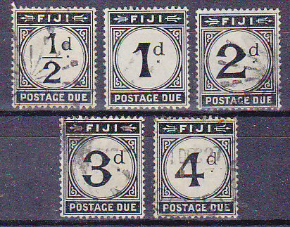 Fiji Pacific Islands SG D6/10 Postage Due Set of 5 Used