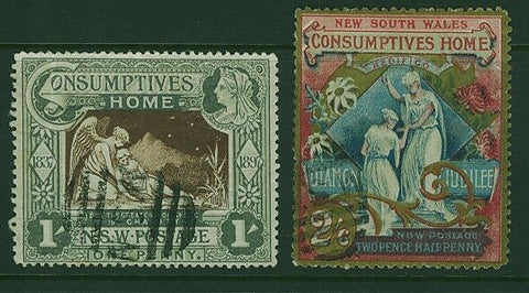 NSW Australian States SG 280/281 Tuberculosis Hospital Charity set Used