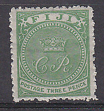 Fiji Pacific Islands SG 11 3d pale yellow-green Mint