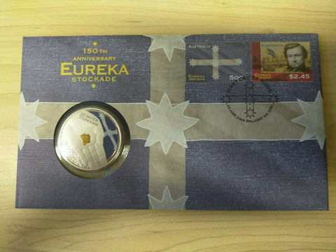 Australia $5 2004 150th Anniversary of Eureka Stockade PNC First Day Of Issue