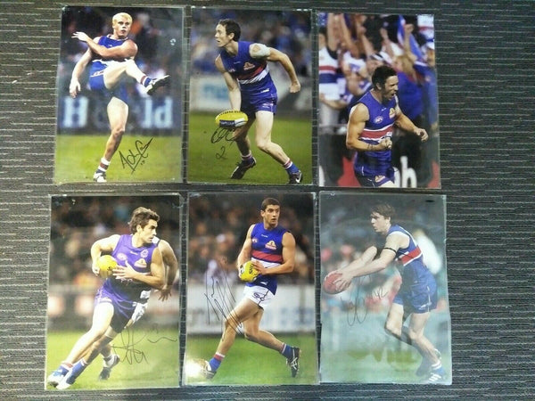 Lot Of Western Bulldogs Memorabilia Including Hat, 40+ Signed Photos, Cards