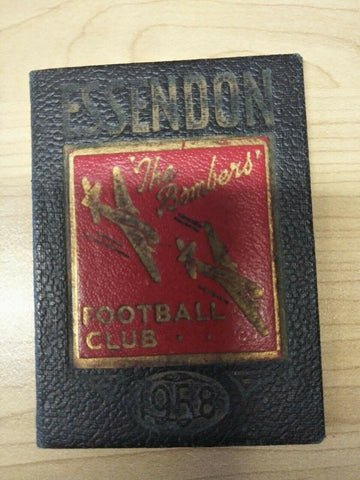 VFL 1958 Essendon Football Club Membership Season Ticket No. 4919