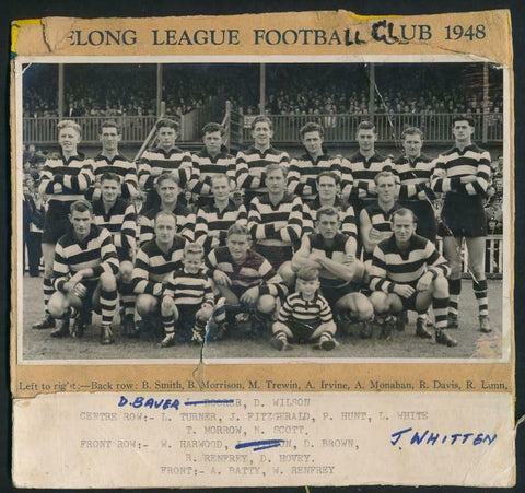 VFL 1948 Geelong Football Club Team Photo