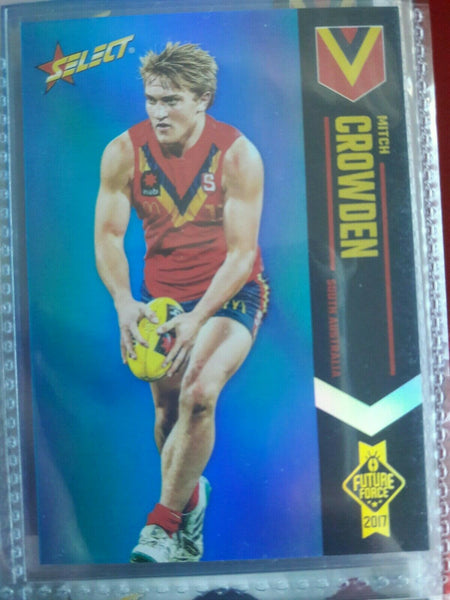 2017 AFL FUTURE FORCE CARD BLUE PARALLEL NO.26 MITCH CROWDEN-FREMANTLE #087