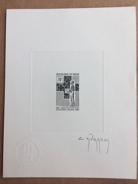 Niger 1969 Red Cross Signed Artist Die Proofs Different Colours SG 319/21