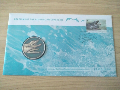 2009 Australian Dolphins Of The Australian Coastline Medallion 1st Day Cover