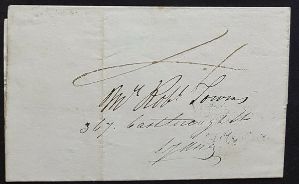 NSW pre stamp entire from Maitland 31 May to Sydney 8-6-1844. Superb GPO cancel