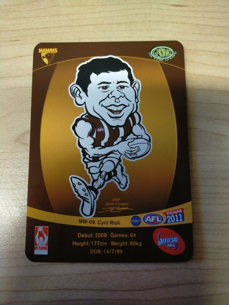 2011 Teamcoach Magic Wildcard Printing Error Card Cyril Rioli Hawthorn