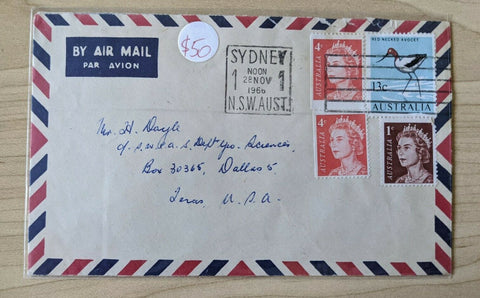 1966 Australia Cover Sent from Sydney to Texas USA